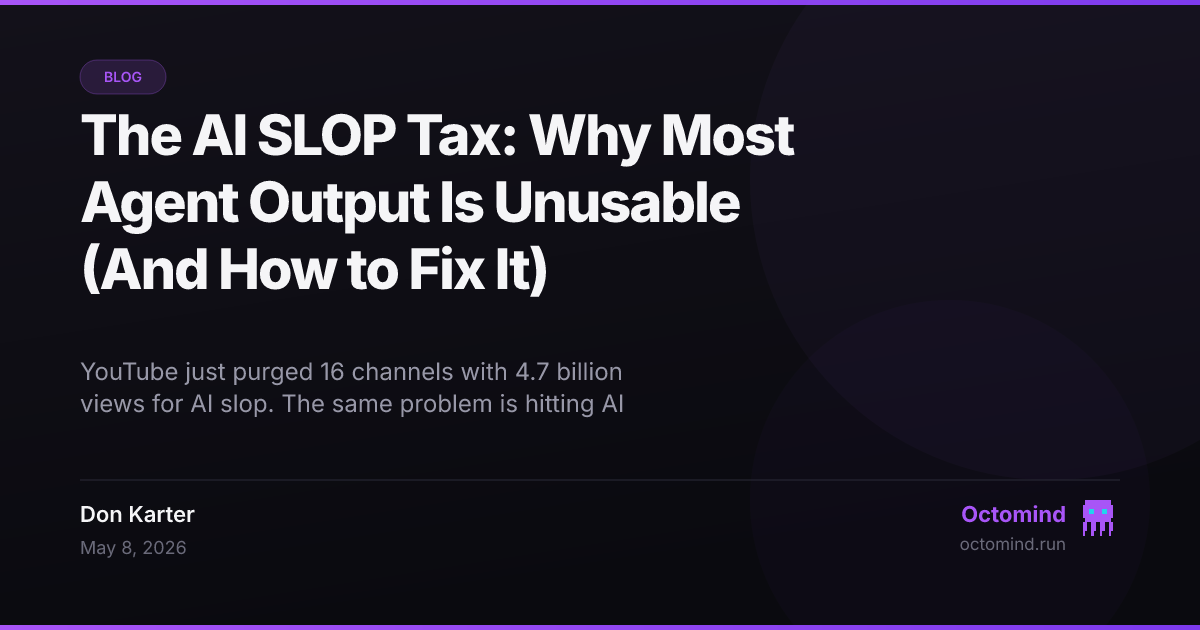 AI slop content filter showing verified vs unverified agent output
